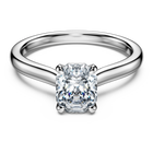 swarovski eternity solitaire ring  lab grown diamonds 1 ct tw  octagon shape  18k white gold