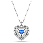 swarovski idyllia pendant heart blue rhodium plated