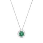 Angelic Pendant, Green, Rhodium plating