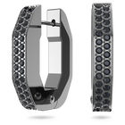 swarovski dextera hoop earrings octagon pav small black ruthenium plated