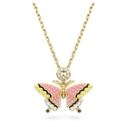 Idyllia pendant, Butterfly, Multicolored, Gold-tone plated