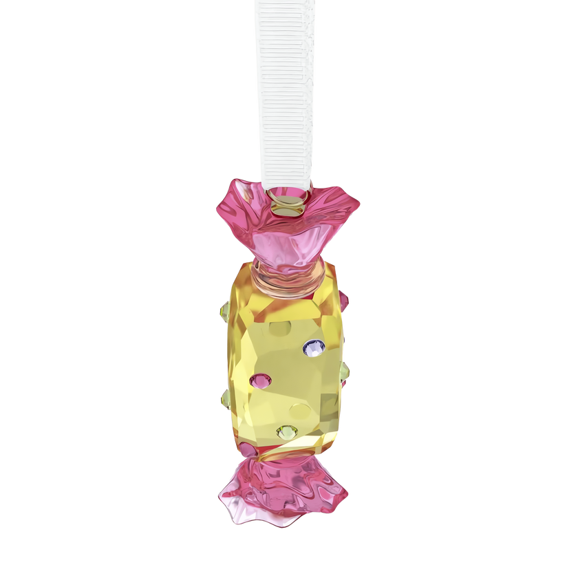 swarovski holiday cheers dulcis candy ornament  yellow