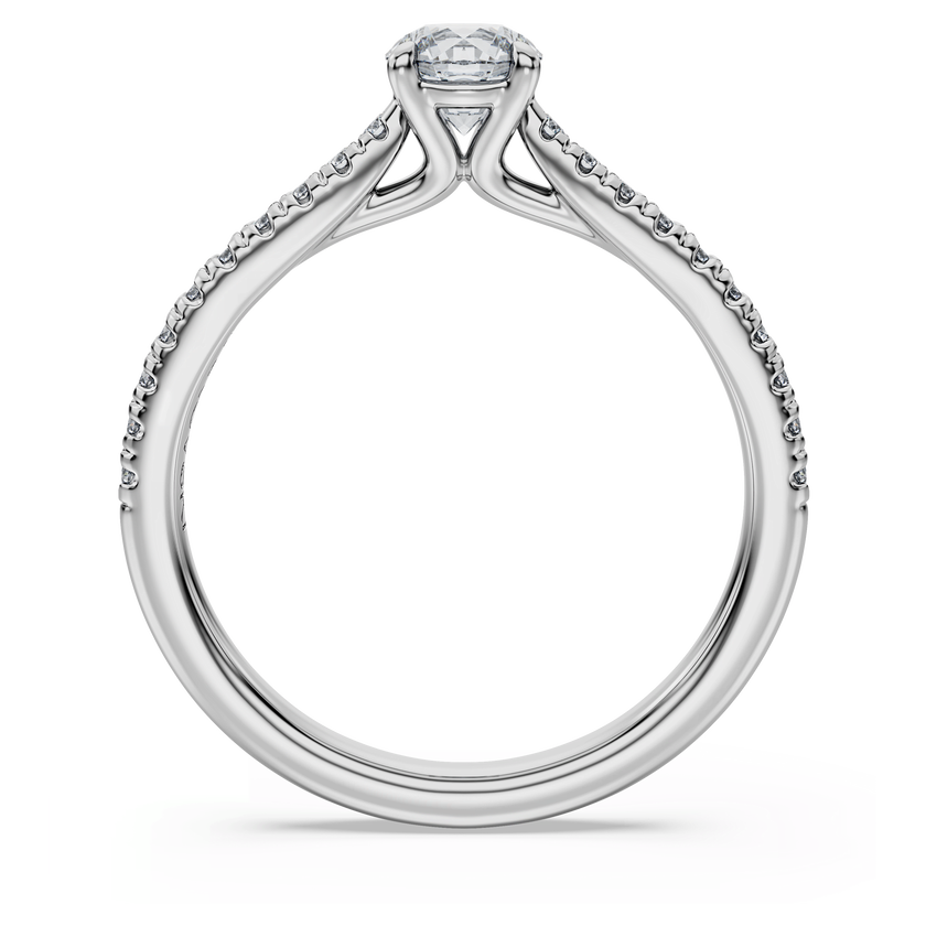 swarovski eternity solitaire ring  lab grown diamonds 0 7 ct tw  round shape  18k white gold