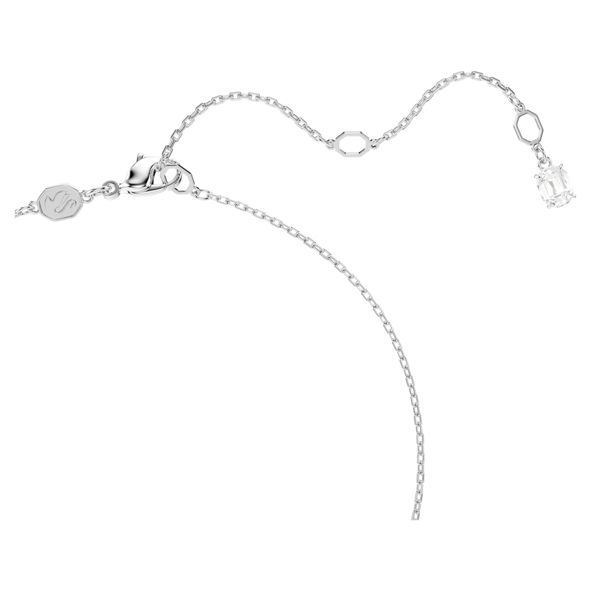 swarovski swan vienna pendant  swan  white  rhodium plated