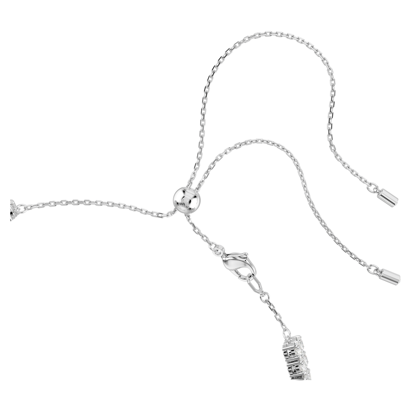 swarovski matrix choker  round cut  white  rhodium plated