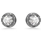 swarovski sublima stud earrings spike white ruthenium plated