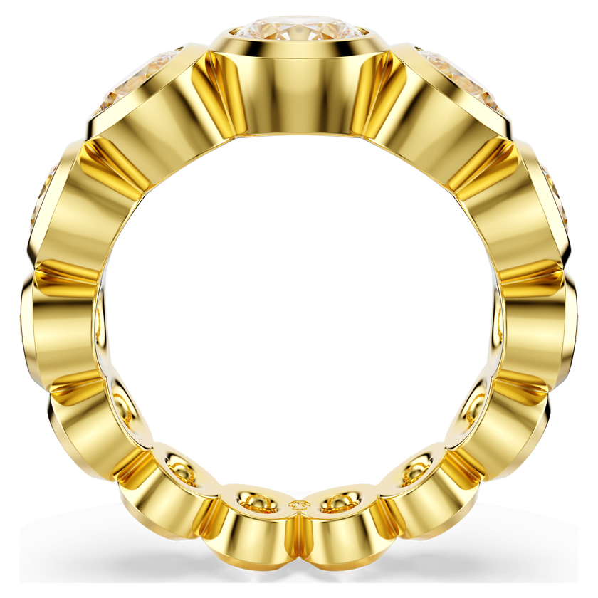 swarovski imber ring  mixed round cuts  white  gold tone plated