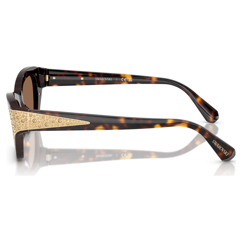 swarovski sunglasses  square shape  sk6029  brown