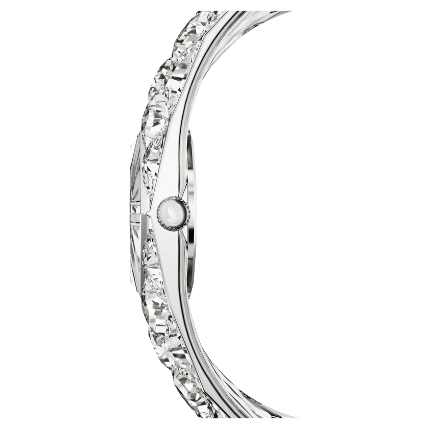 swarovski curiosa bangle watch  crystal bracelet  silver tone  stainless steel