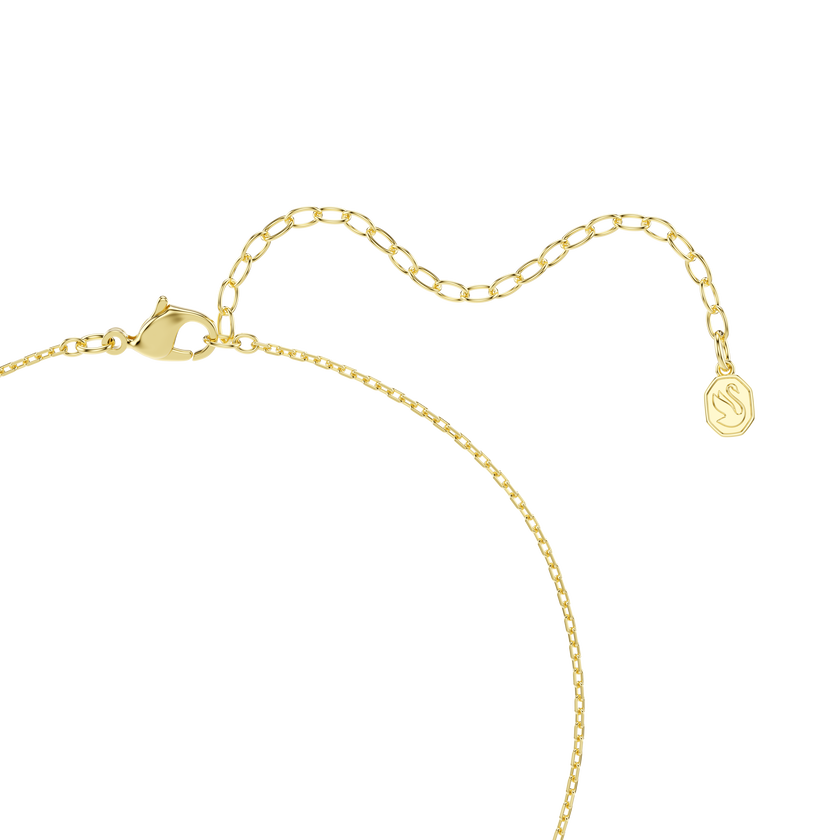 swarovski mesmera y necklace  mixed cuts  white  18k gold finish