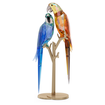 swarovski jungle beats parrot couple bell brio