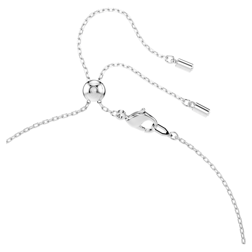 ariana grande x swarovski y necklace  mixed cuts  heart  white  rhodium plated