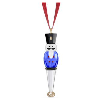 swarovski holiday cheers nutcracker ornament blue