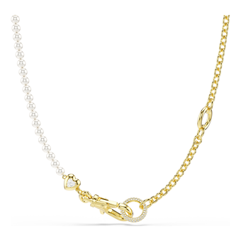 swarovski idyllia necklace  crystal pearl  white  gold tone plated