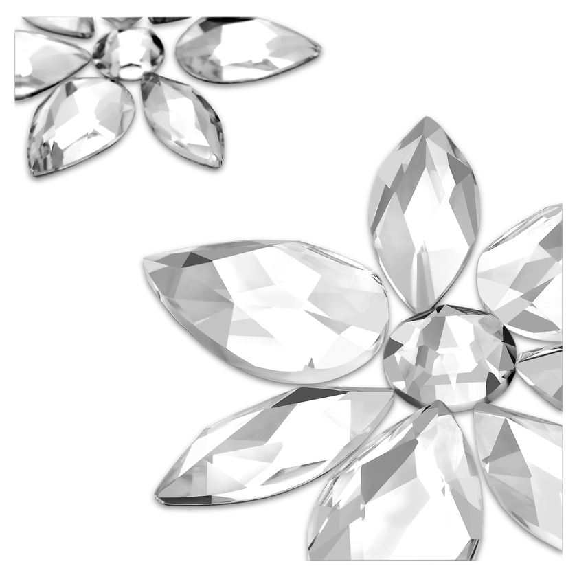 swarovski body jewel set  white