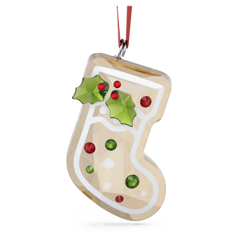 swarovski holiday cheers gingerbread stocking ornament