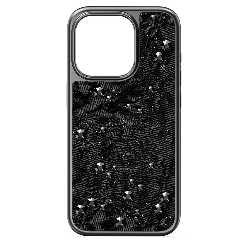 swarovski high smartphone case  iphone  15 pro  black