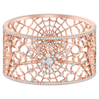 Precisely Cuff, White, Rose-gold tone plated