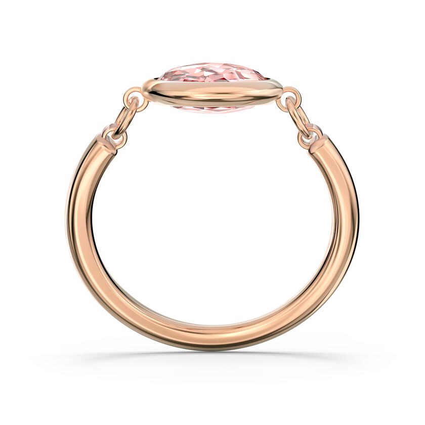 Tahlia Ring, Pink, Rose-gold tone plated