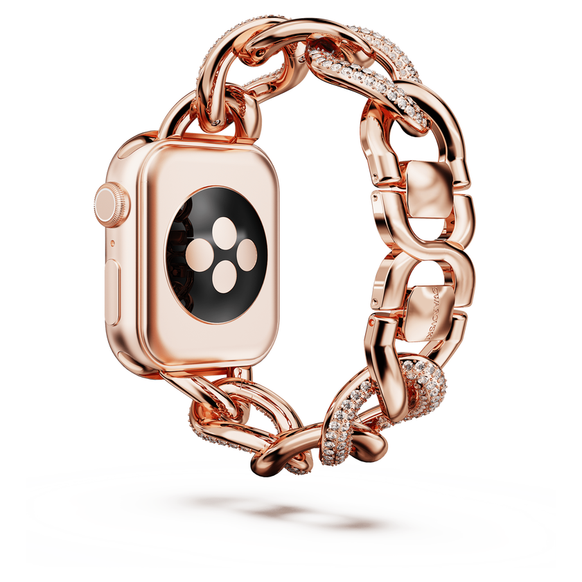 swarovski chain strap  for apple watch  40mm   41mm  rose gold tone  rose gold tone finish