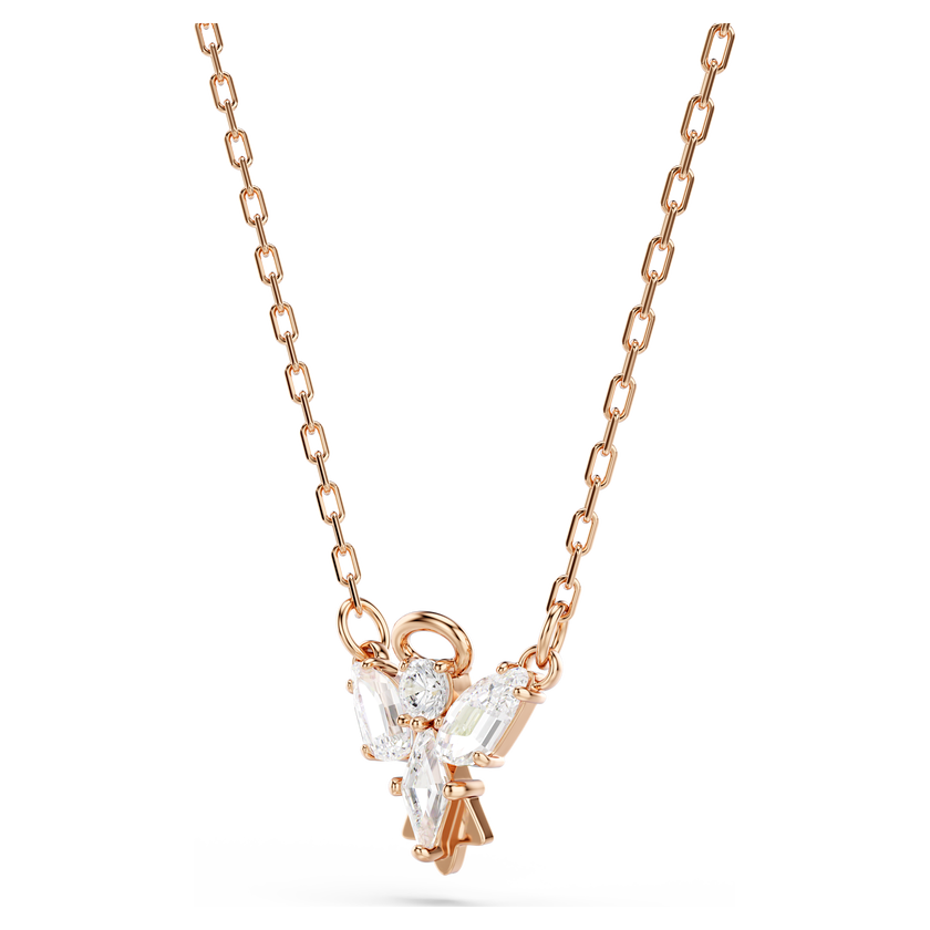 swarovski magic necklace  angel  white  rose gold tone plated