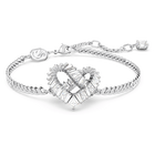 swarovski matrix bracelet heart white rhodium plated
