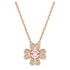 swarovski idyllia pendant clover white rose gold tone plated