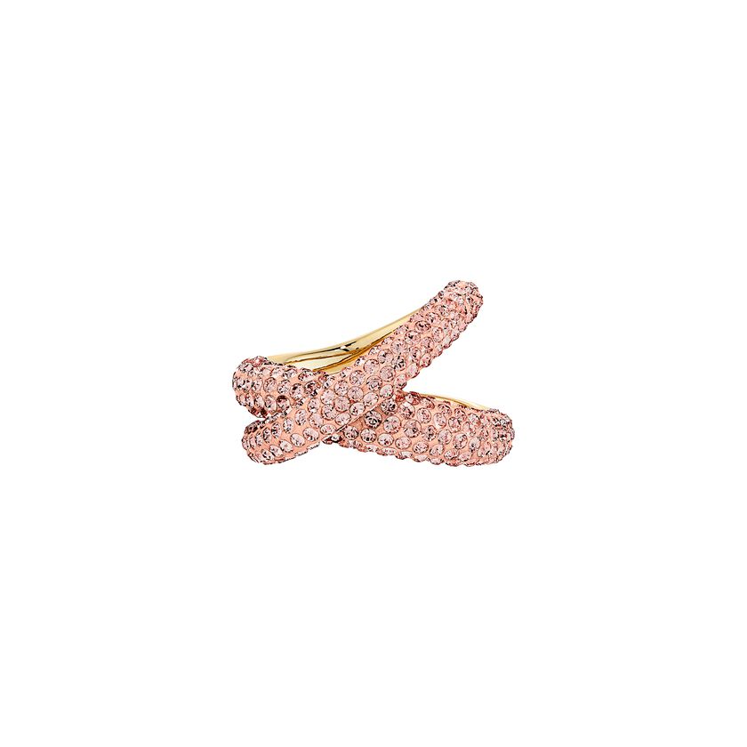 Tigris Ring, Pink, Gold-tone plated