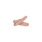 Tigris Ring, Pink, Gold-tone plated