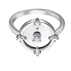 swarovski north motif ring white rhodium plated