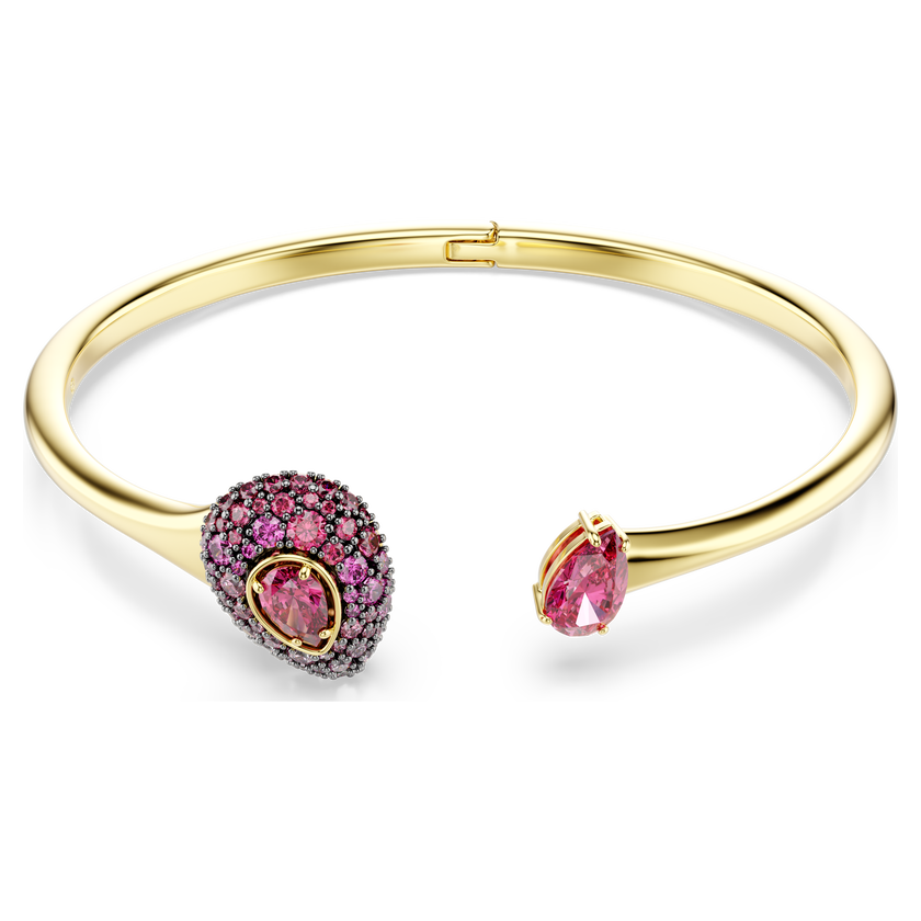 swarovski sublima bangle  pear cut  red  18k gold finish