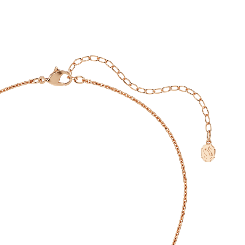 swarovski sublima pendant  round cut  white  18k rose gold finish