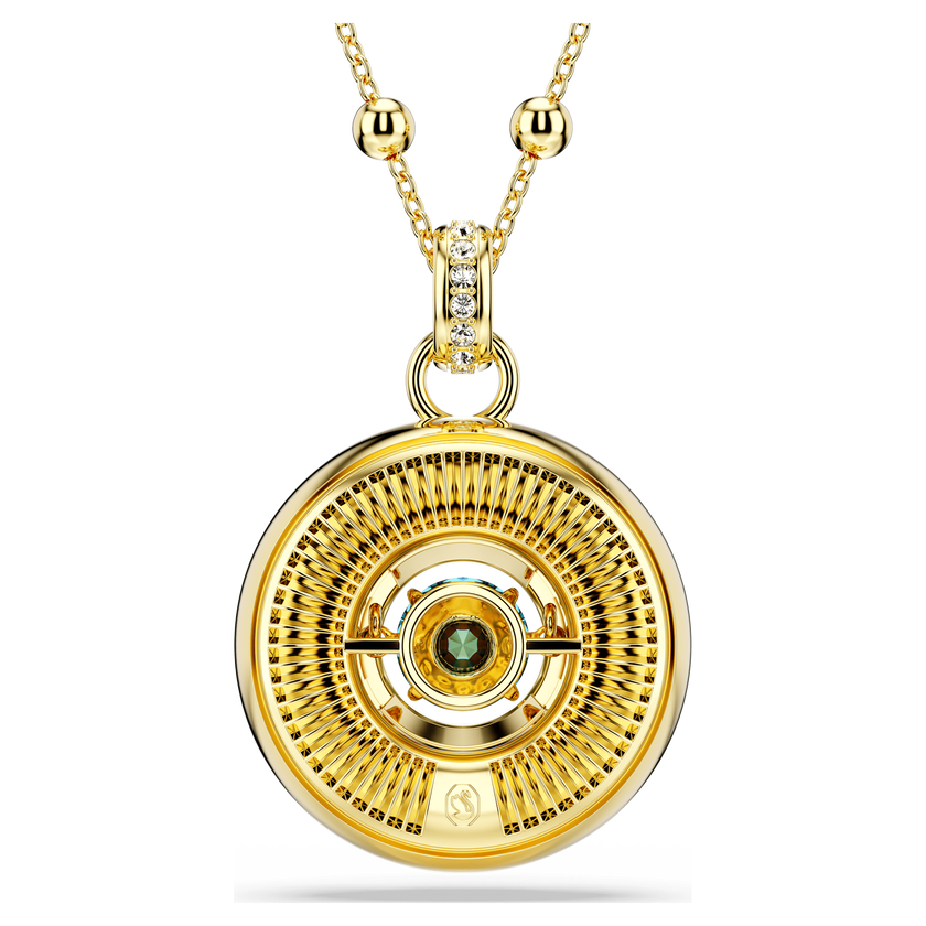 swarovski symbolica pendant  evil eye  medium  multicolored  gold tone plated