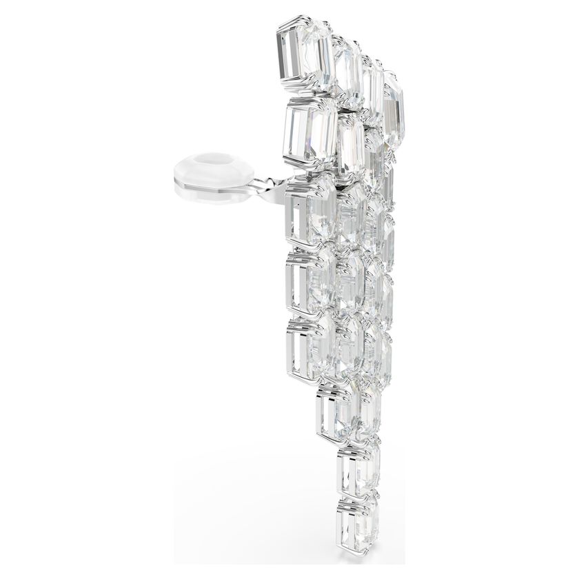 5602846 Buy Swarovski Millenia clip earrings, Octagon cut, Chandelier, White ...