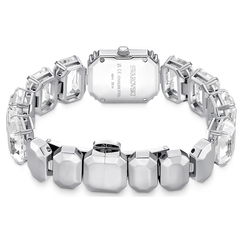 swarovski watch  octagon cut bracelet  white  stainless steel