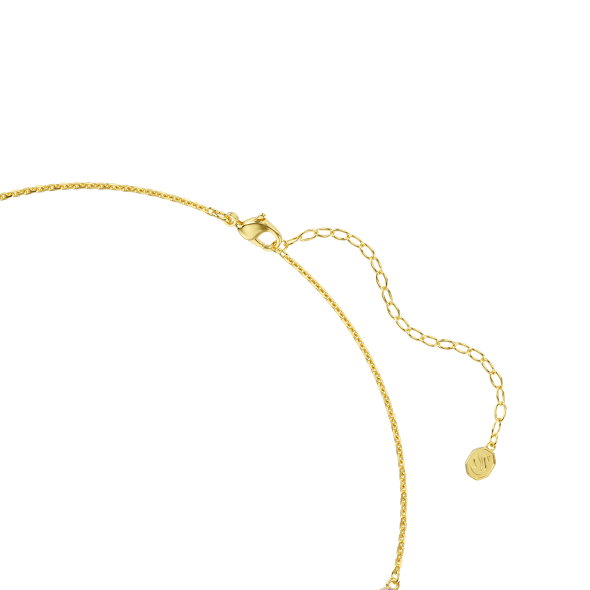 swarovski gema necklace  mixed cuts  multicolored  gold tone plated