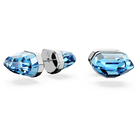 swarovski lucent stud earrings blue rhodium plated