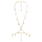 swarovski dextera body chain mixed cuts white gold tone plated