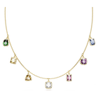 swarovski chroma necklace mixed cuts multicolored gold tone plated