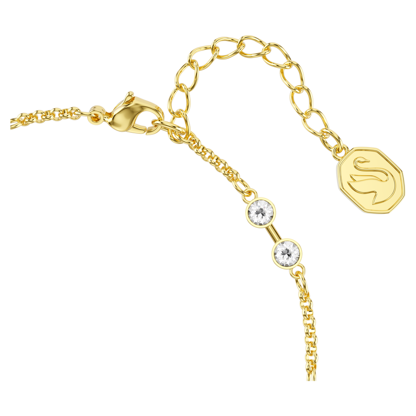 swarovski remix collection strand  round cut  white  18k gold finish