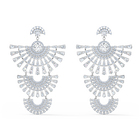 Swarovski Sparkling Dance Dial Up Pierced Earrings, White, Rhodium plated