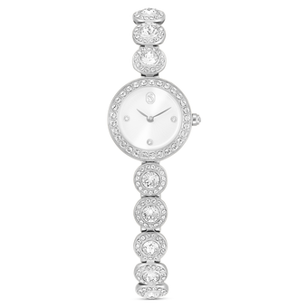 swarovski una angelic watch  crystal bracelet  silver tone  stainless steel