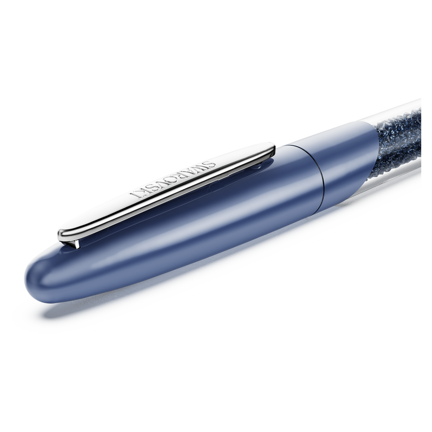 swarovski crystalline nova rollerball pen  blue  chrome plated