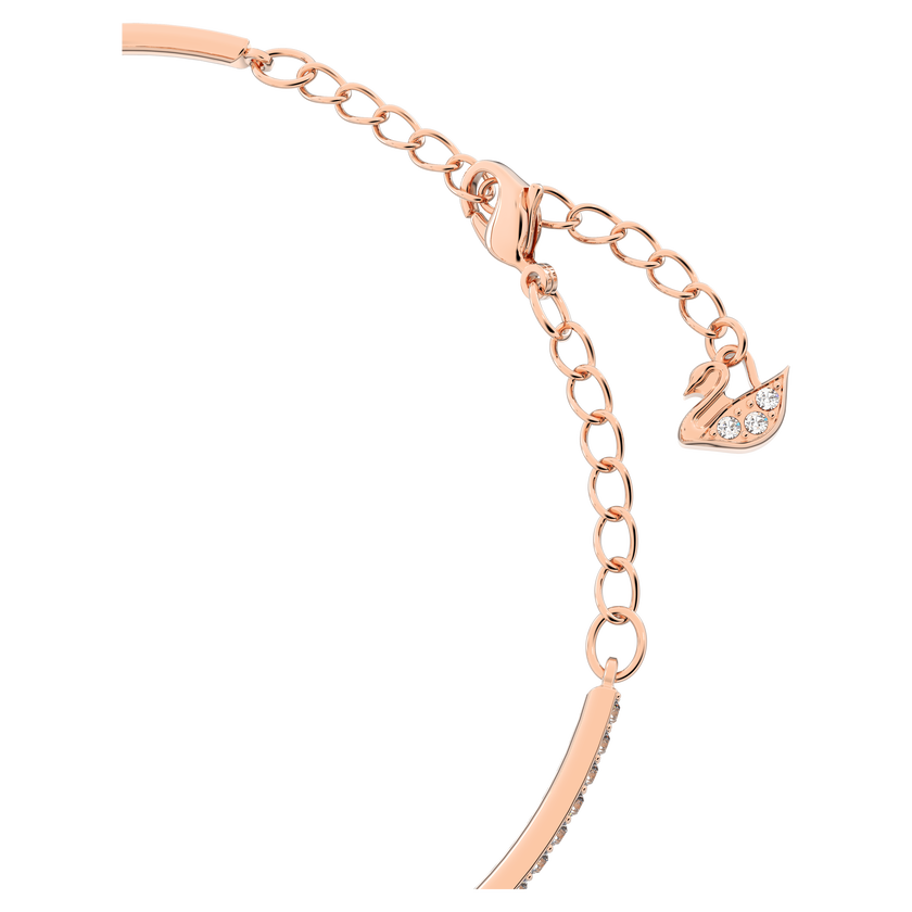 swarovski una bracelet  round cut  oval shape  white  rose gold tone plated