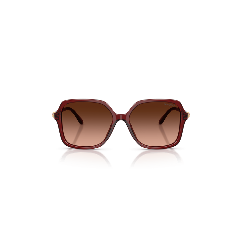 swarovski sunglasses  square shape  sk6067  burgundy