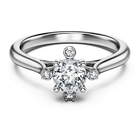 swarovski galaxy ring  lab grown diamonds 0 5 ct tw  round shape  18k white gold