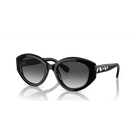 swarovski sunglasses  cat eye shape  sk6005el  black