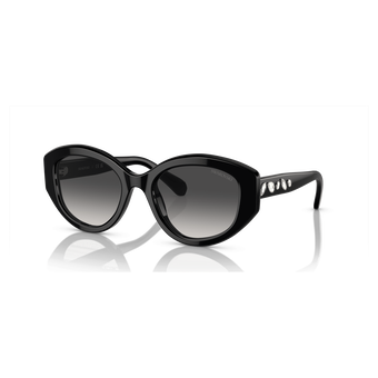 swarovski sunglasses  cat eye shape  sk6005el  black