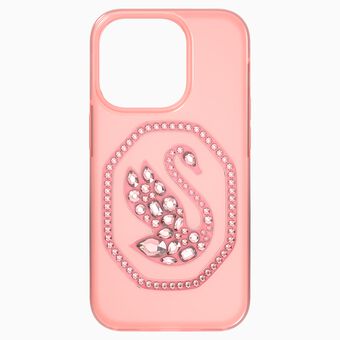 Signum smartphone case, Swan, iPhone® 14 Pro, Pink