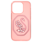 Signum smartphone case, Swan, iPhone® 14 Pro, Pink